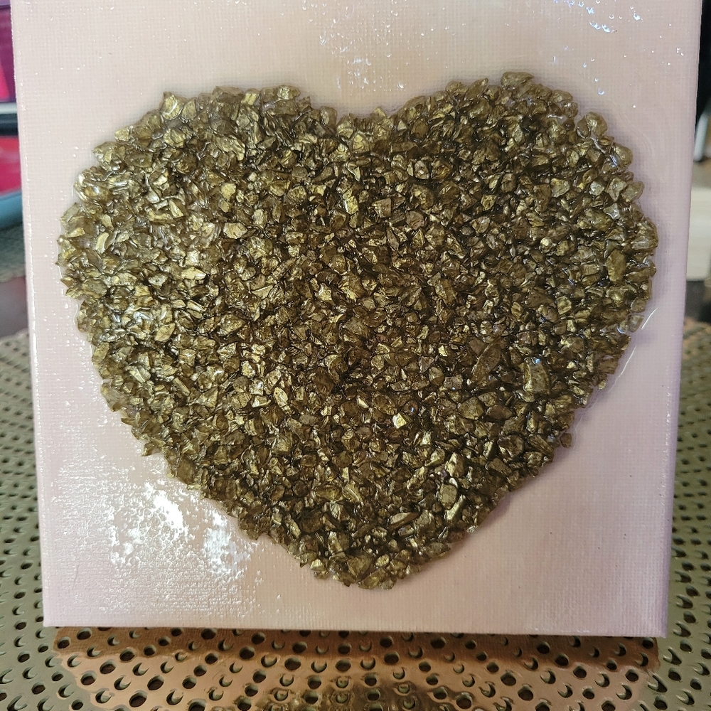 6X6 adorable heart canvas art